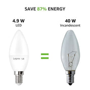 Pack of 6 E14 LED Light Bulb, Small Edison Screw SES Candle Bulbs, 4.9W 470lm, 40W Equivalent E14 Bulb, Warm White 2700K E14 LED Bulb