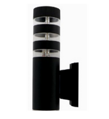 Outdoor Wall Lights Mains Powered IP65 Front Door Lights, Modern Square Outside Wall Lights, Waterproof up  Outside Light,Black