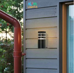 Outdoor Wall Lights Mains Powered IP65 Front Door Lights, Modern Square Outside Wall Lights, Waterproof up  Outside Light,Black