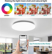 36W Round LED Ceiling Light - Ultra-Bright Flat Light