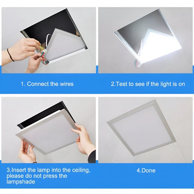 48W LED Panel Lights 600x600mm - High-Efficiency, Bright Cool White 6500K Lighting, Ideal for Commercial and Residential Spaces