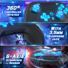 Wireless PS5 Controller – Dual Vibration, Motion Control, LED, Turbo, Touchpad, 2.4G