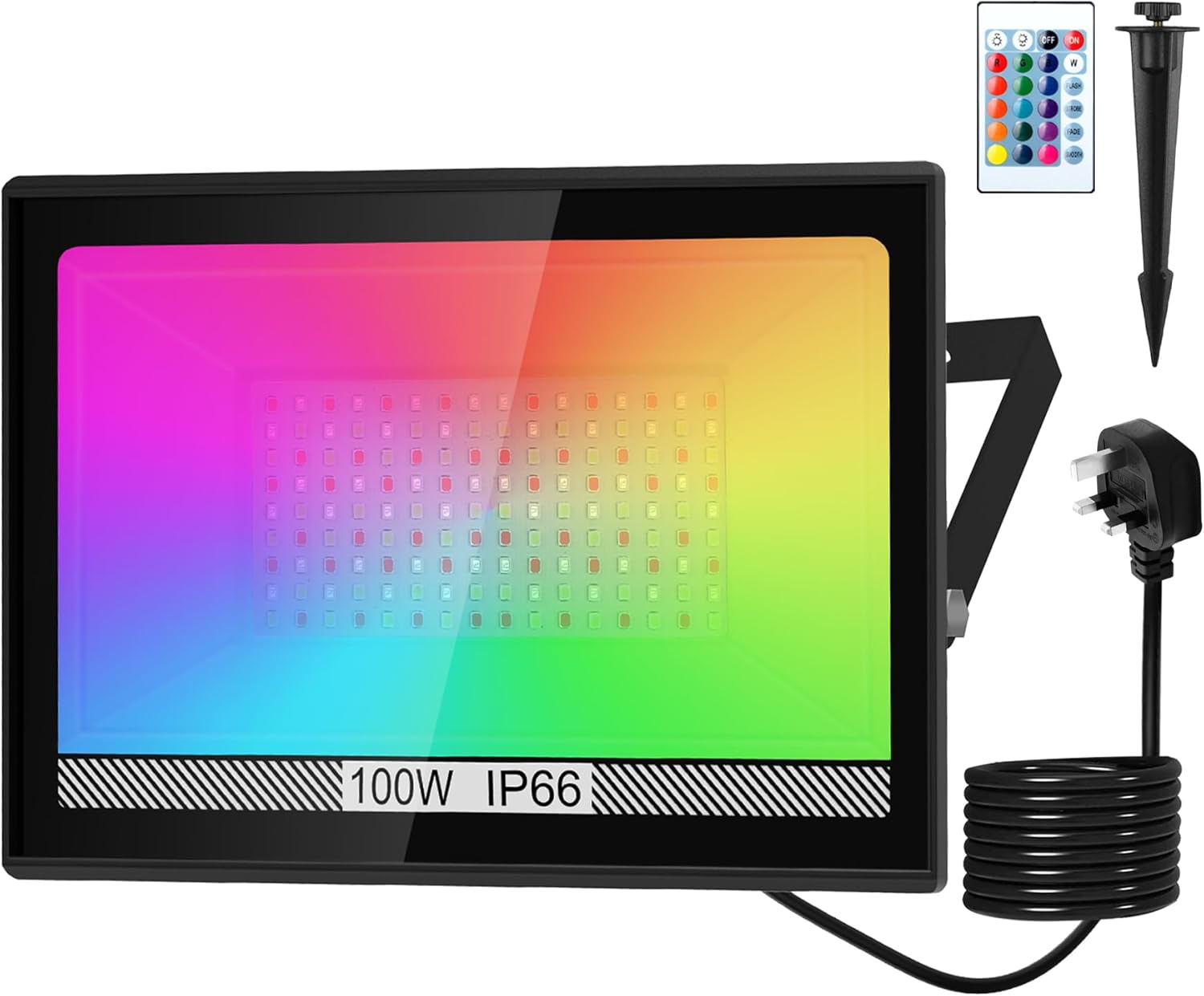 100W RGB LED flood light outdoor waterproof
