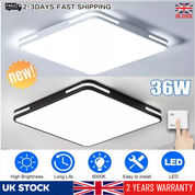 36W Square LED Ceiling Light, 4050lm, 6500K Cool White, 40cm Flush Mount Panel Light for Bedroom, Kitchen, Hallway, Living Room