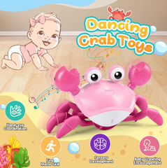 Hapikids Crawling Crab Baby Toy – Dancing, Sensory & Tummy Time Gift for 0–3 Yrs