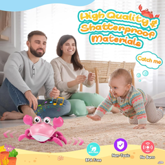 Hapikids Crawling Crab Baby Toy – Dancing, Sensory & Tummy Time Gift for 0–3 Yrs
