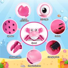 Hapikids Crawling Crab Baby Toy – Dancing, Sensory & Tummy Time Gift for 0–3 Yrs