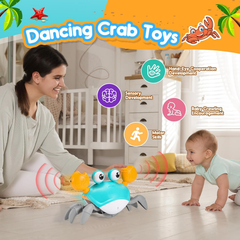 Hapikids Crawling Crab Baby Toy – Dancing, Sensory & Tummy Time Gift for 0–3 Yrs