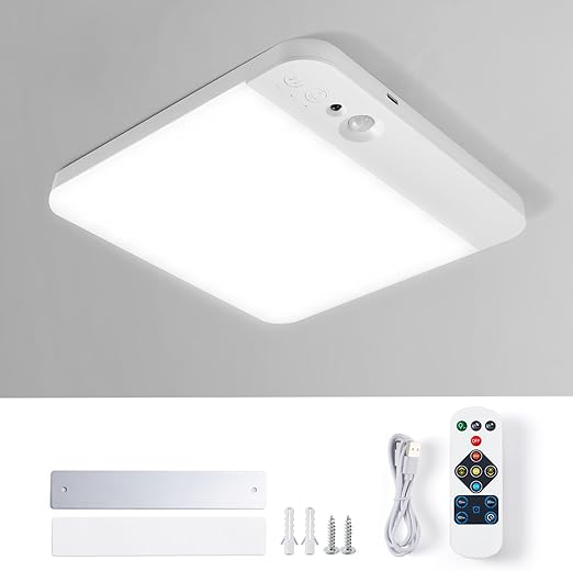 7.5" Battery Operated Motion Sensor Ceiling Light, Dimmable
