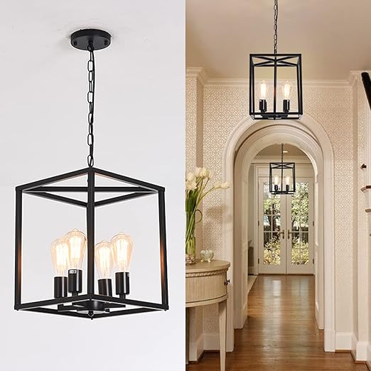 Vintage Industrial Semi-Flush Ceiling Light