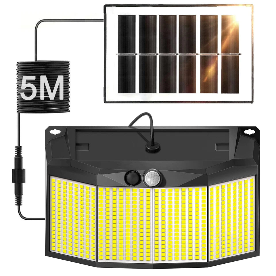 Outdoor Solar Wall Light – 576 LED, PIR Motion Sensor
