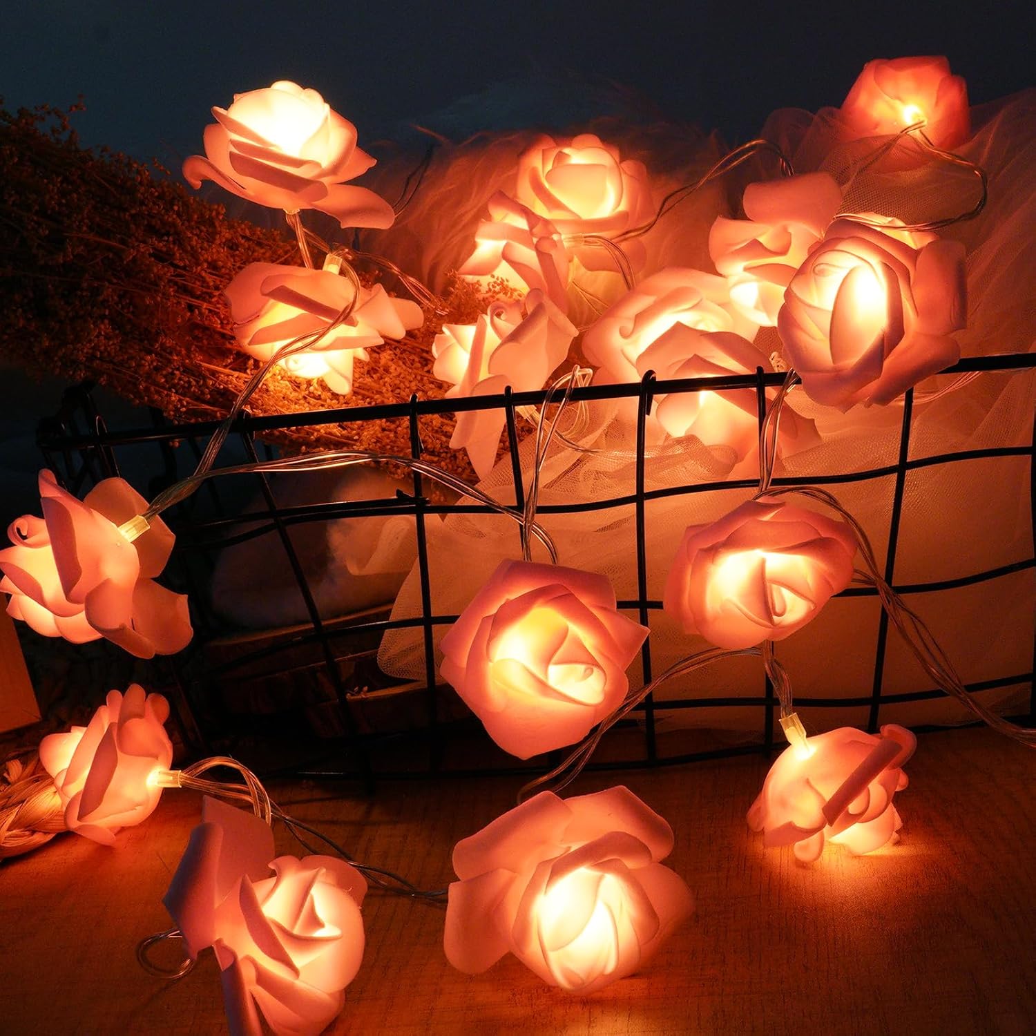 Romantic Rose Fairy String Lights for Bedroom & Decor