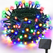 5M 50 LED Solar String Lights – Cool White, 8 Modes, Waterproof