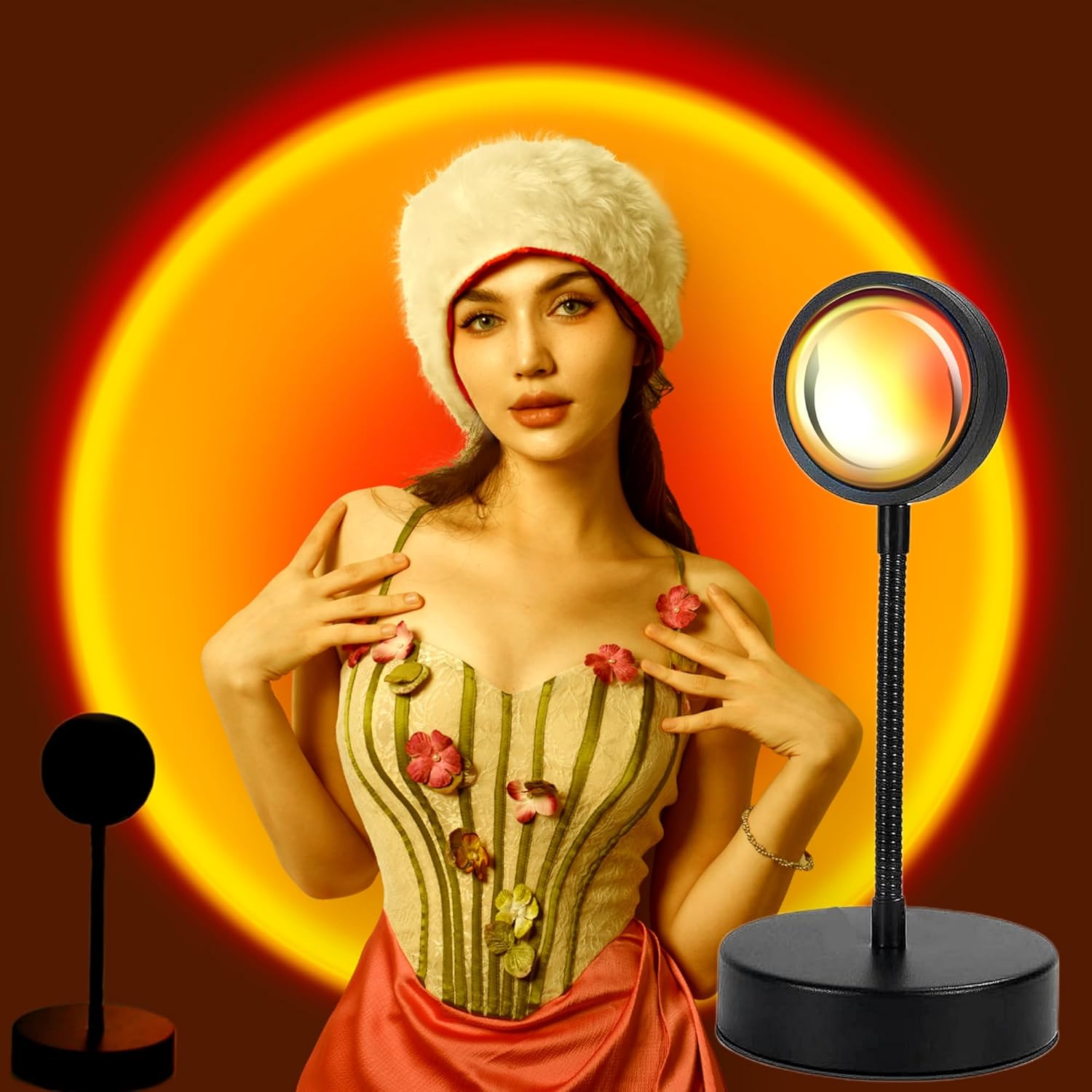 Sunset Projection Lamp with 16 Colors and Timer
