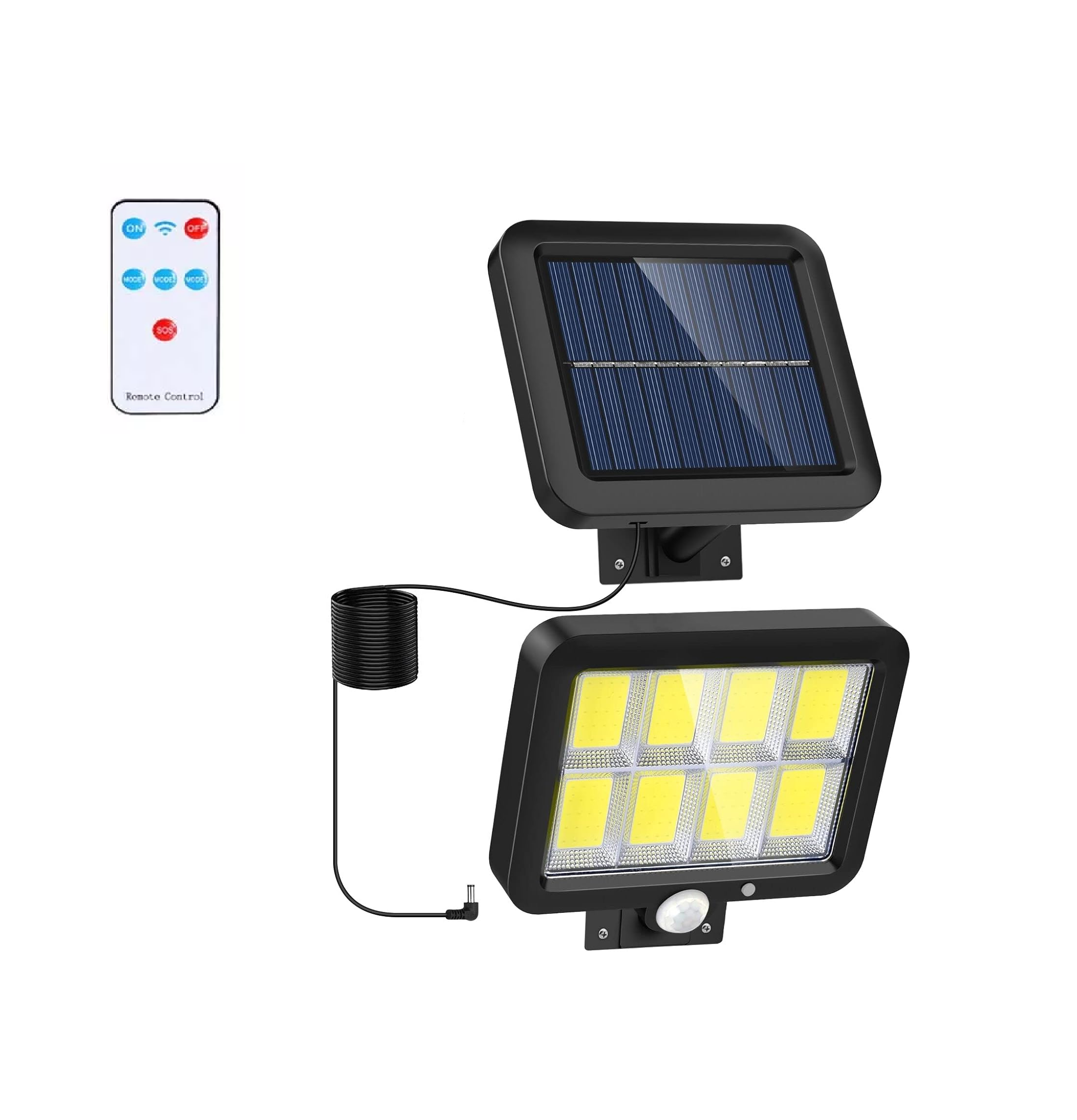 160COB Motion Sensor Solar Garden Wall Light – Outdoor Waterproof LED Security Lamp