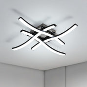LED Ceiling Light 36W, Stylish Curved Design with 4 LED Boards, Cool White 6500K – Modern Ceiling Lamp for Living Room, Bedroom, Kitchen