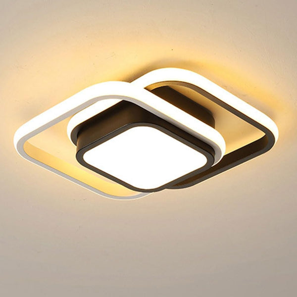 Modern Ceiling Lamps Acrylic Light Fixture Unique Geometric Saving Lamp Ceiling for Hallway