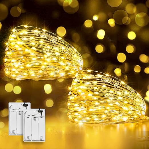 10m 100 LED Copper Fairy Lights – Warm White Battery String Lights