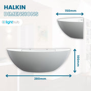 Paintable Half Moon Wall Light with LED Bulb