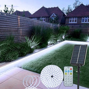 Solar LED Strip Lights – 10M 640 LEDs, Remote Control, Waterproof Outdoor Lighting