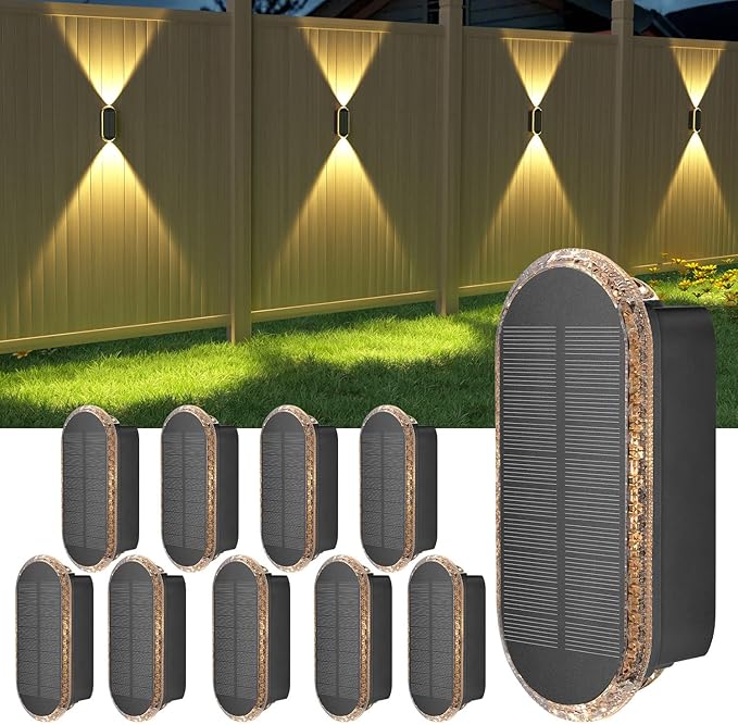 Solar Fence Lights – 4 Pack, 3 Color Options