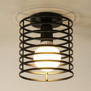 Vintage Basket Cage Metal Ceiling Light