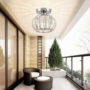 Small Crystal Ceiling Light – 2 Pack Black Metal Semi Flush Mount Chandelier