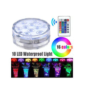 IP68 Waterproof 10 LED Lights Underwater Swimming Pool Pond Hot Tub Submersible