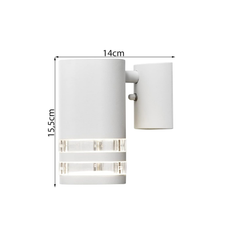 Wall Light Double Down Outdoor Wall Light Mains Powered/1 x 35 W GU10 Max Wall Lamp White