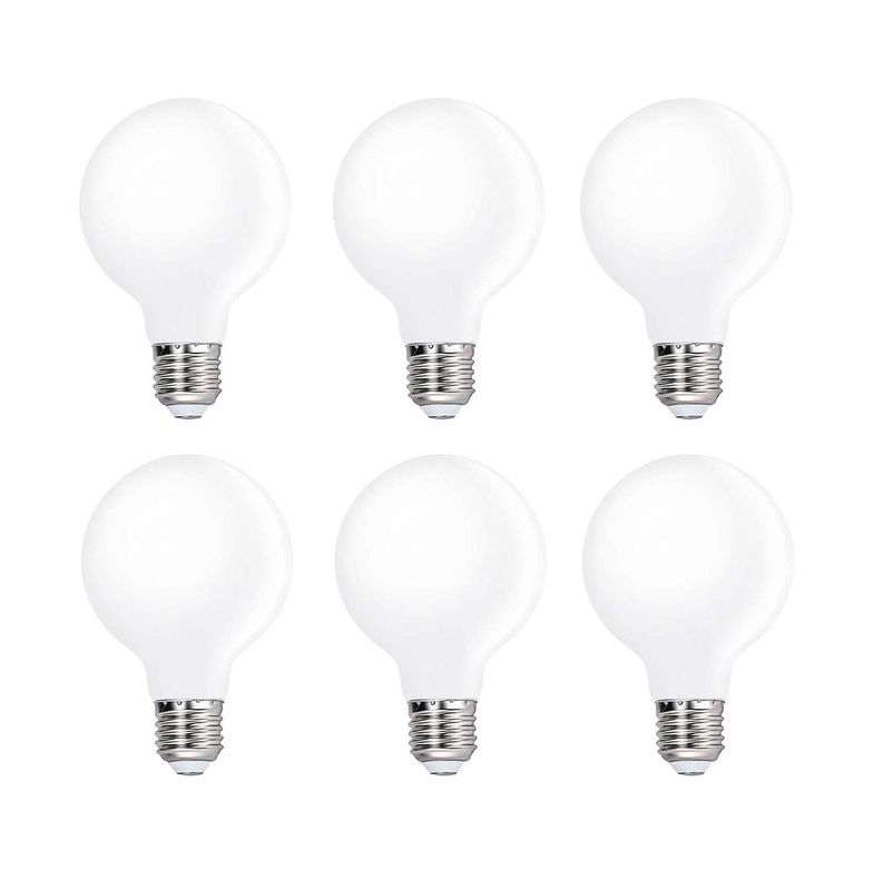 G80 E27 LED Bulb 5W 220V Cool White Glass Light, Energy Saving Decorative Globe Lamp for Home and Office