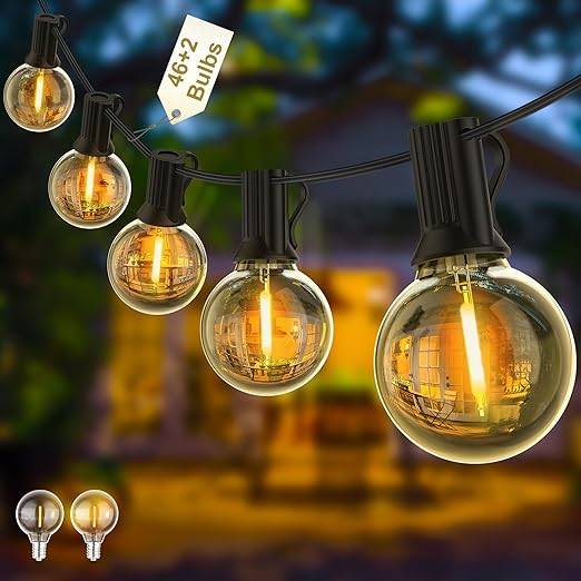 Shatterproof 50Ft LED Outdoor Festoon String Lights