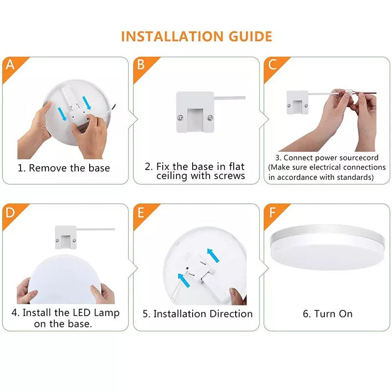36W LED Round Ceiling Light – Warm & Cool White
