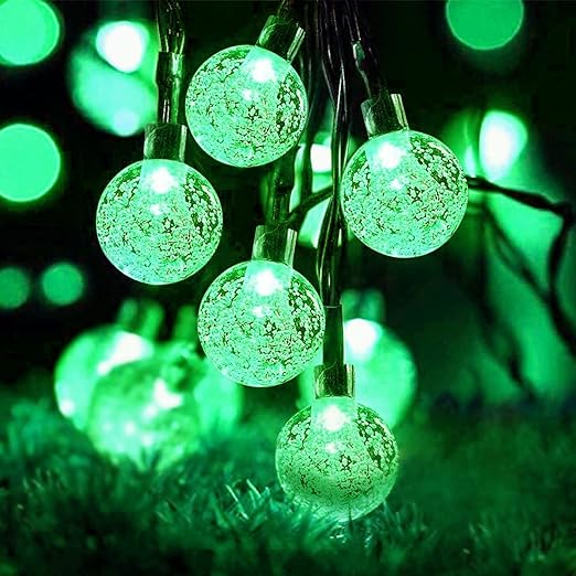 50 LED Solar Fairy Lights, Multi-Coloured, Waterproof, 23ft