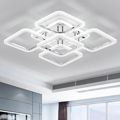 Modern 4-Ring LED Ceiling Light 58W Dimmable with Remote