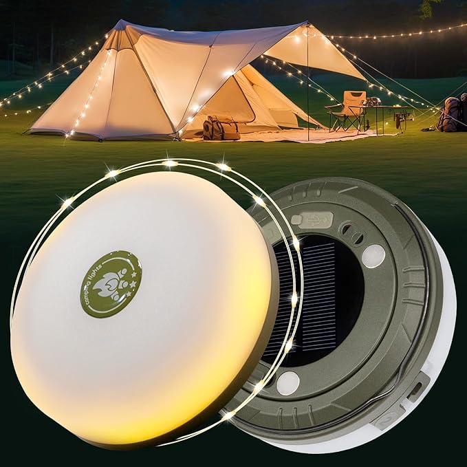 Rechargeable Camping String Lights – 20M, Portable, Multi-Mode