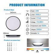 Modern Round LED Ceiling Light – 12W/18W, Cool White