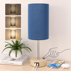 Touch Bedside Lamp with USB Ports & Dimmable Light
