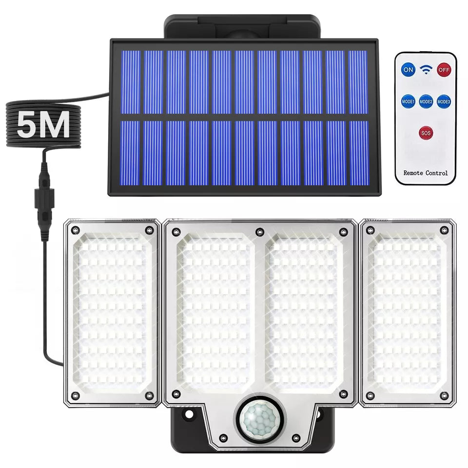 280 LED Solar Motion Sensor Outdoor Wall Light