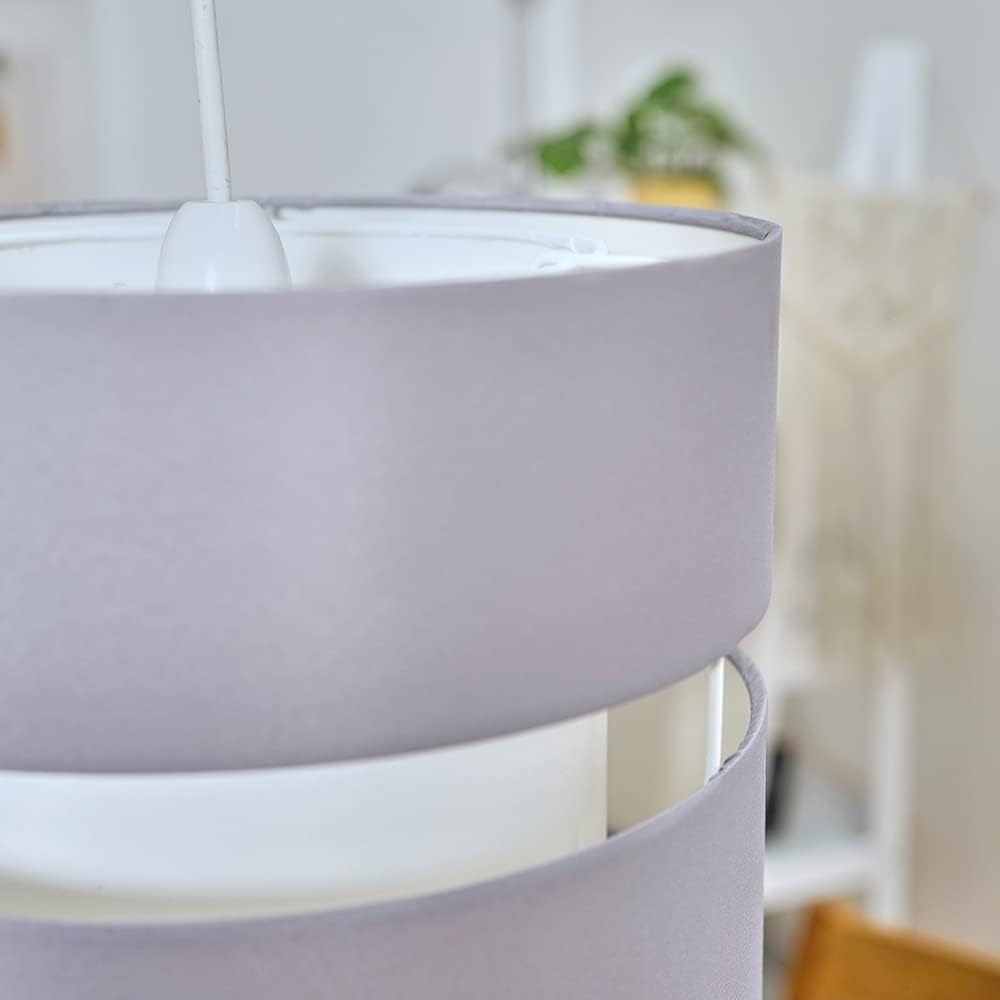 Modern 2 Tier Ceiling Light Shade in a Grey Finish | Pendant Lights, Home Décor & Improvement Essential