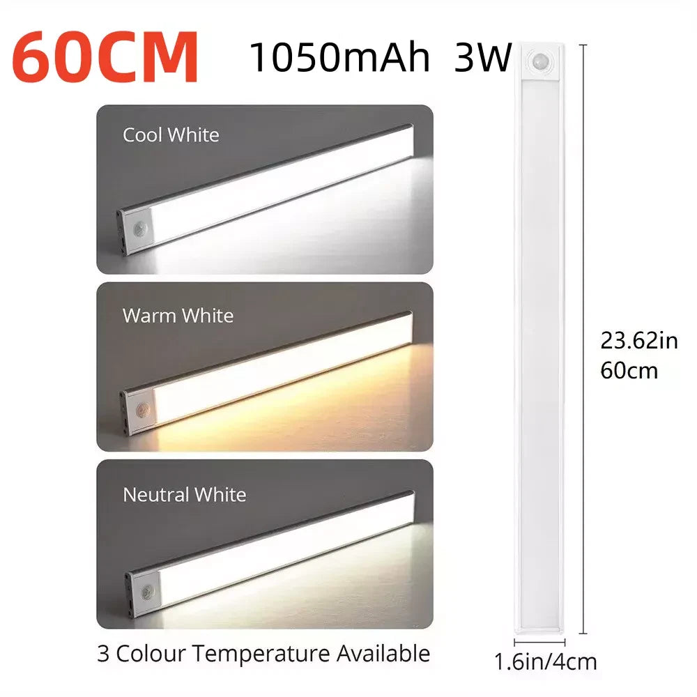 Wireless LED Under Cabinet Light – USB Powered Stick-On Kitchen Counter Lighting