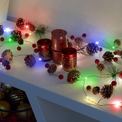 2M Pre-Lit Christmas Garland with 20 LED Lights