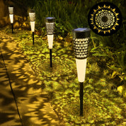 6 Pack Solar Flame Torch Lights – Waterproof Outdoor Garden & Pathway Decor