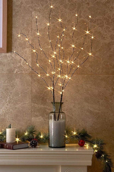 3PK White Birch Twig Lights with 60 LEDs – 76cm