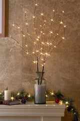 3PK White Birch Twig Lights with 60 LEDs – 76cm