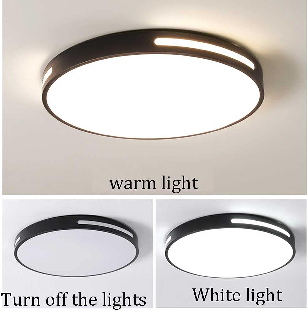 36W 50CM LED Ceiling Light, Large Bedroom Lights Ceiling 3000K/4500K/6000K, 3 Color Temperature Flush Ceiling Light, Round Ultra Thin Ceiling Light for Living Room