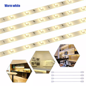 LED Strip Lights Under Cabinet - 4 Pack, Plug-In Linkable for Kitchen, Cupboard & Counter Lighting