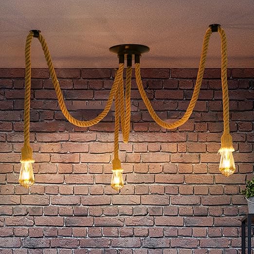 6-Head Spider Chandelier Pendant Light, Adjustable Industrial Ceiling Lamp