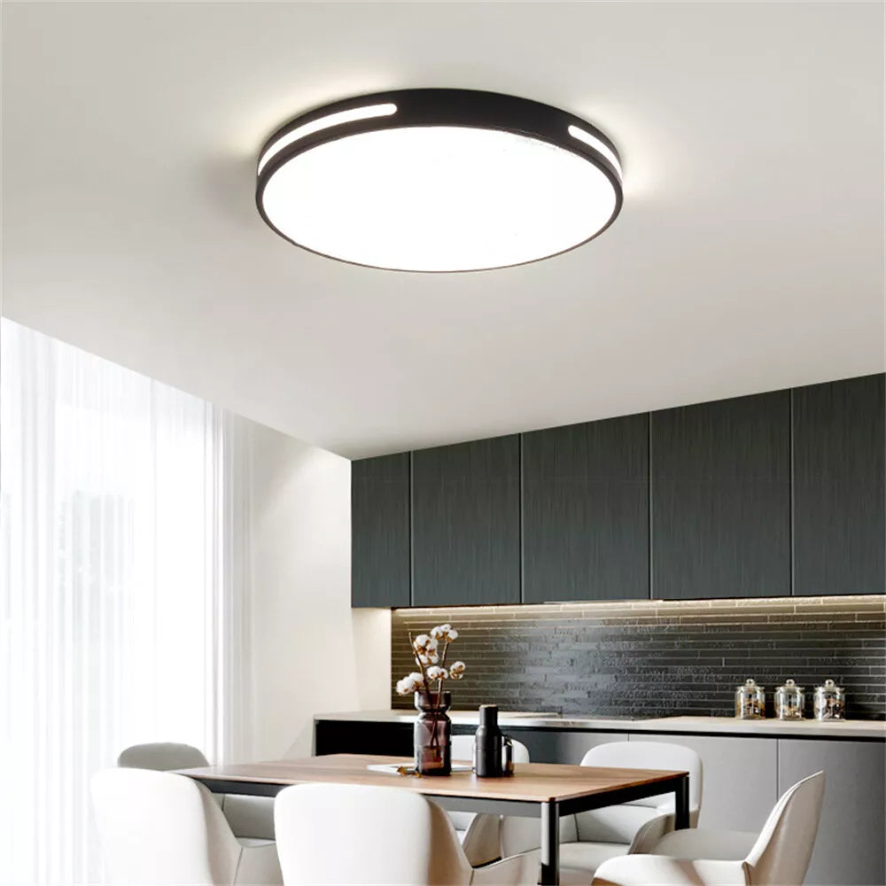 27W Modern Ceiling Light LED, 40cm Black LED Dimmable Ceiling Lights Fixtures with Switch Control, Square Flush Mount Ceiling Lamp for Living Room