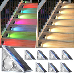 Lakey Sound Solar Step Lights 6 Pack – 10 Color Modes