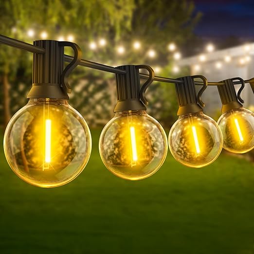 100ft Outdoor Festoon String Lights with Remote Control